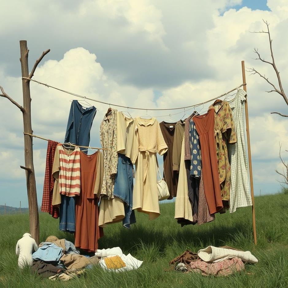 Dream : Collecting old clothes in a dream