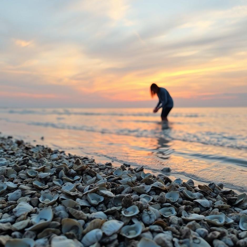 Dream : Collecting oyster shells in a dream