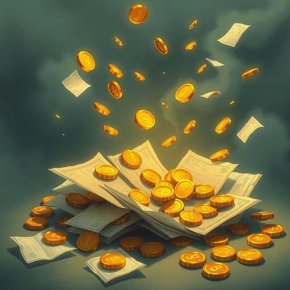 Dream : Collecting paper and coins in a dream