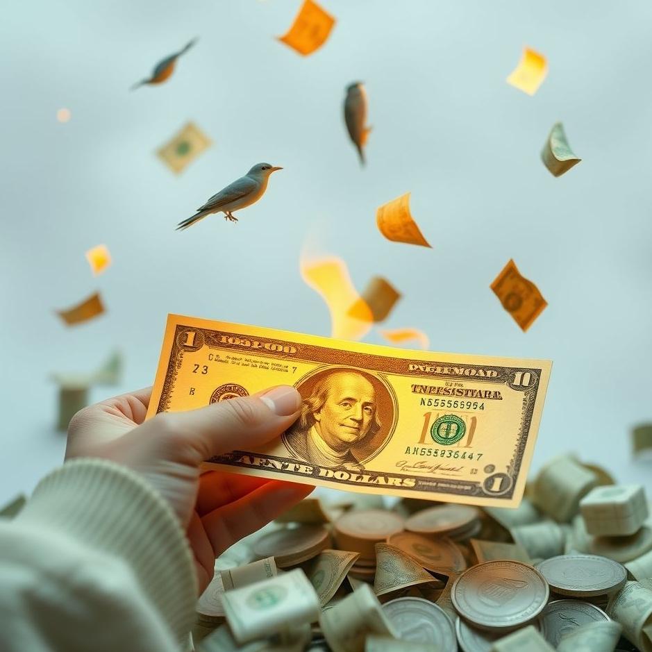 Dream : Collecting paper dollars in a dream