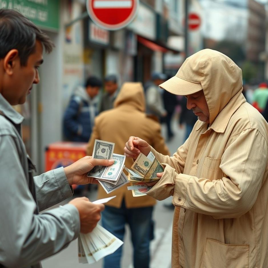 Dream : Collecting paper money from the street