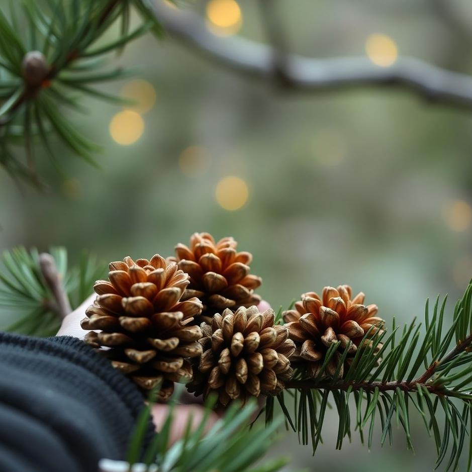 Dream : Collecting pine cones in a dream