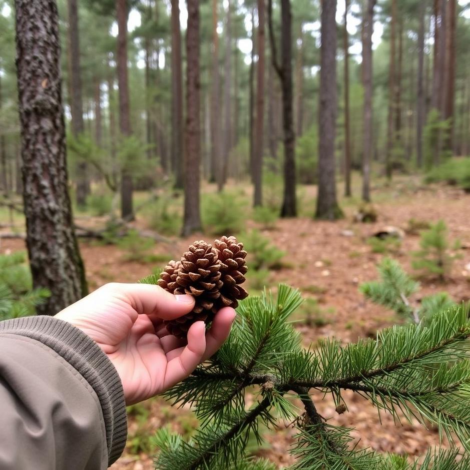 Dream : Collecting pine cones in the forest