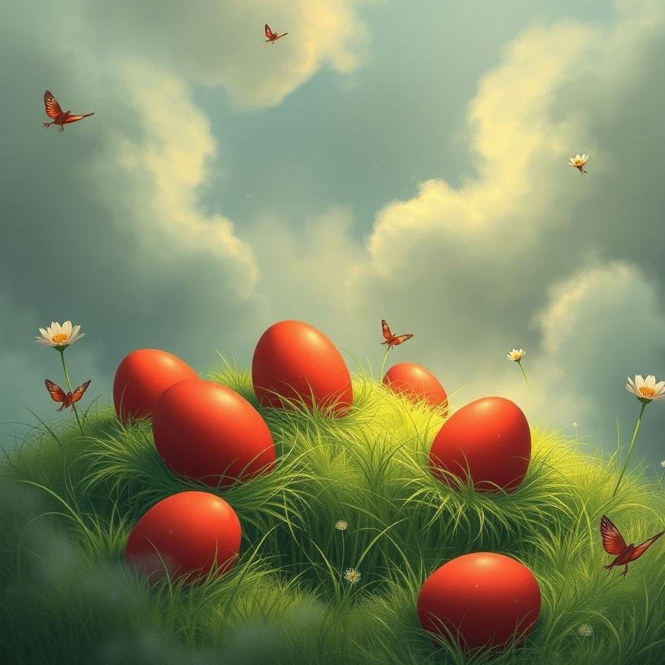 Dream : Collecting red eggs in a dream
