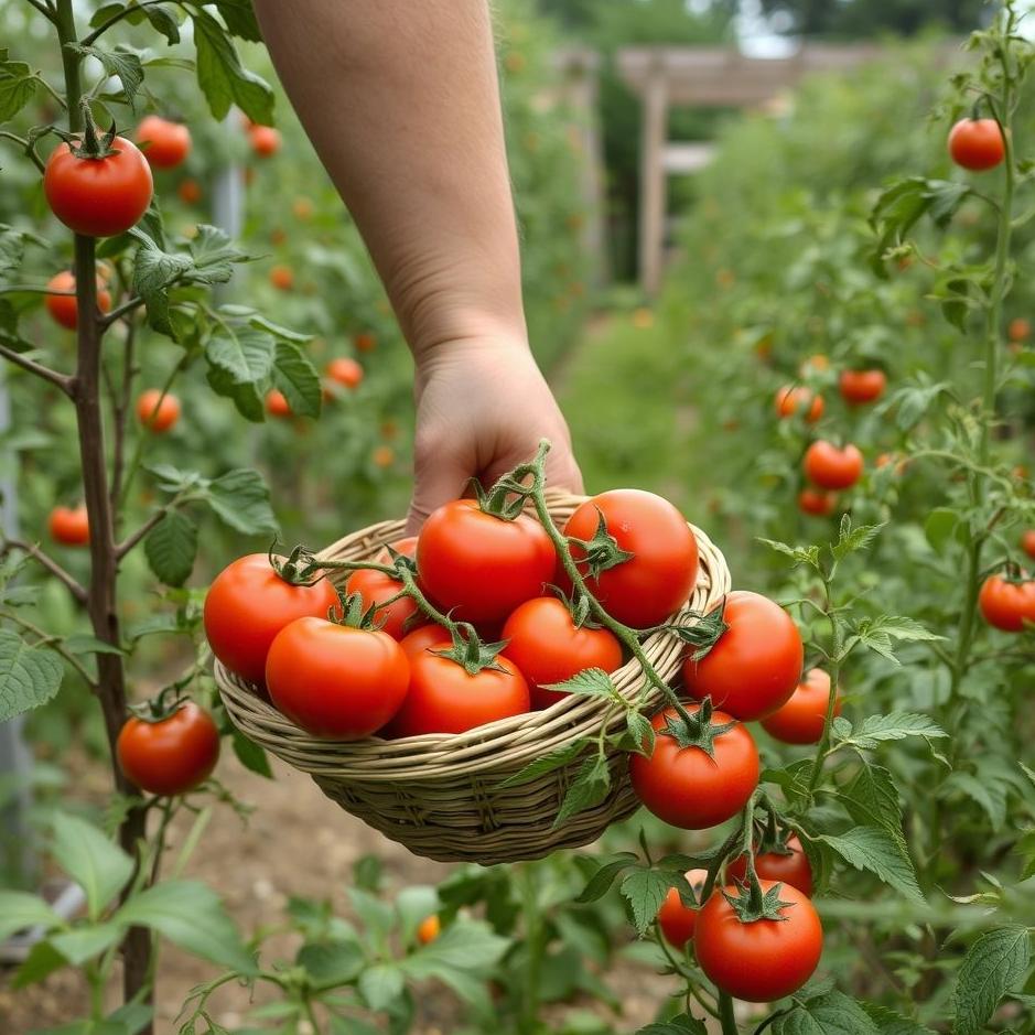 Dream : Collecting red tomatoes from the garden in the dream