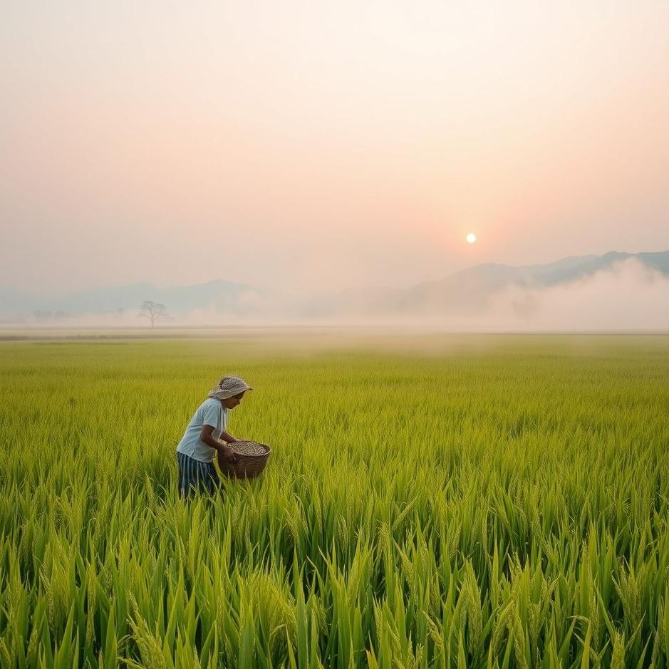 Dream : Collecting rice in a dream