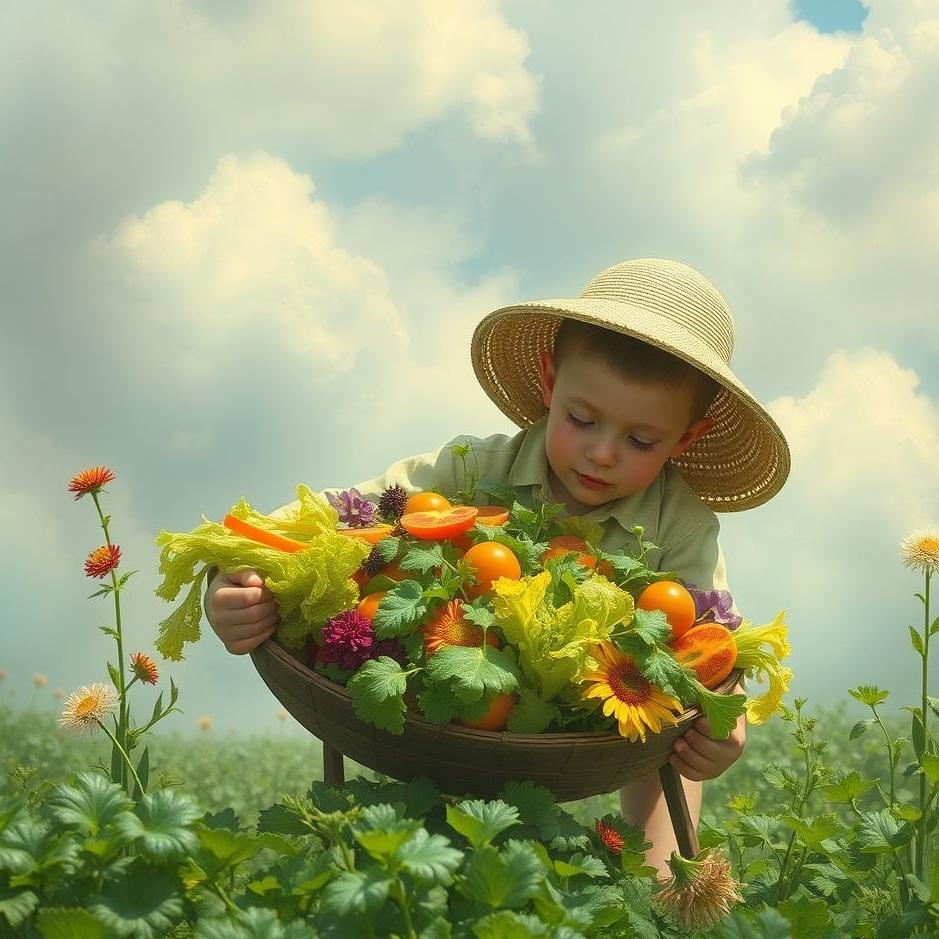 Dream : Collecting salad in a dream