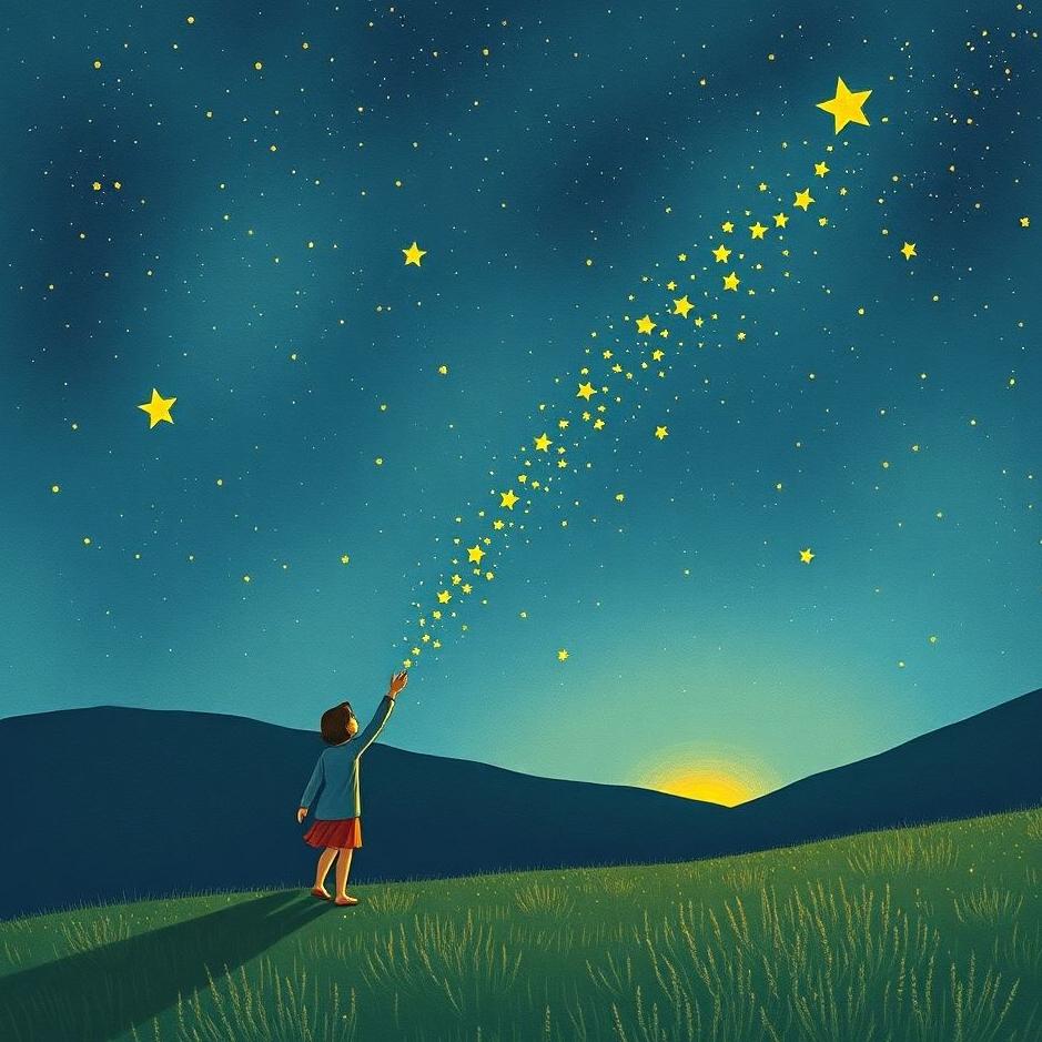 Dream : Collecting stars from the sky in a dream