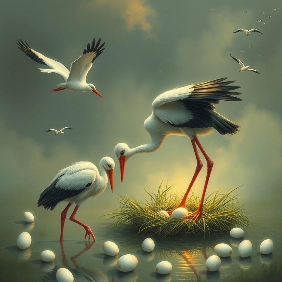 Dream : Collecting stork eggs in a dream