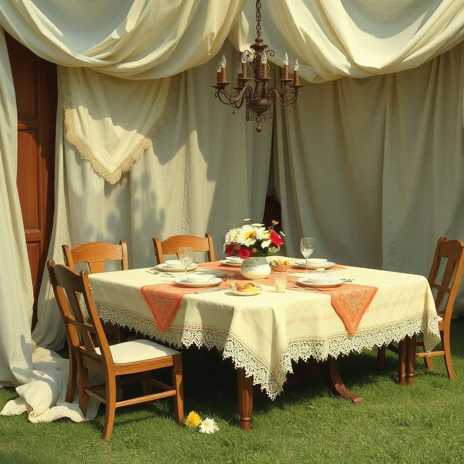 Dream : Collecting tablecloths in a dream