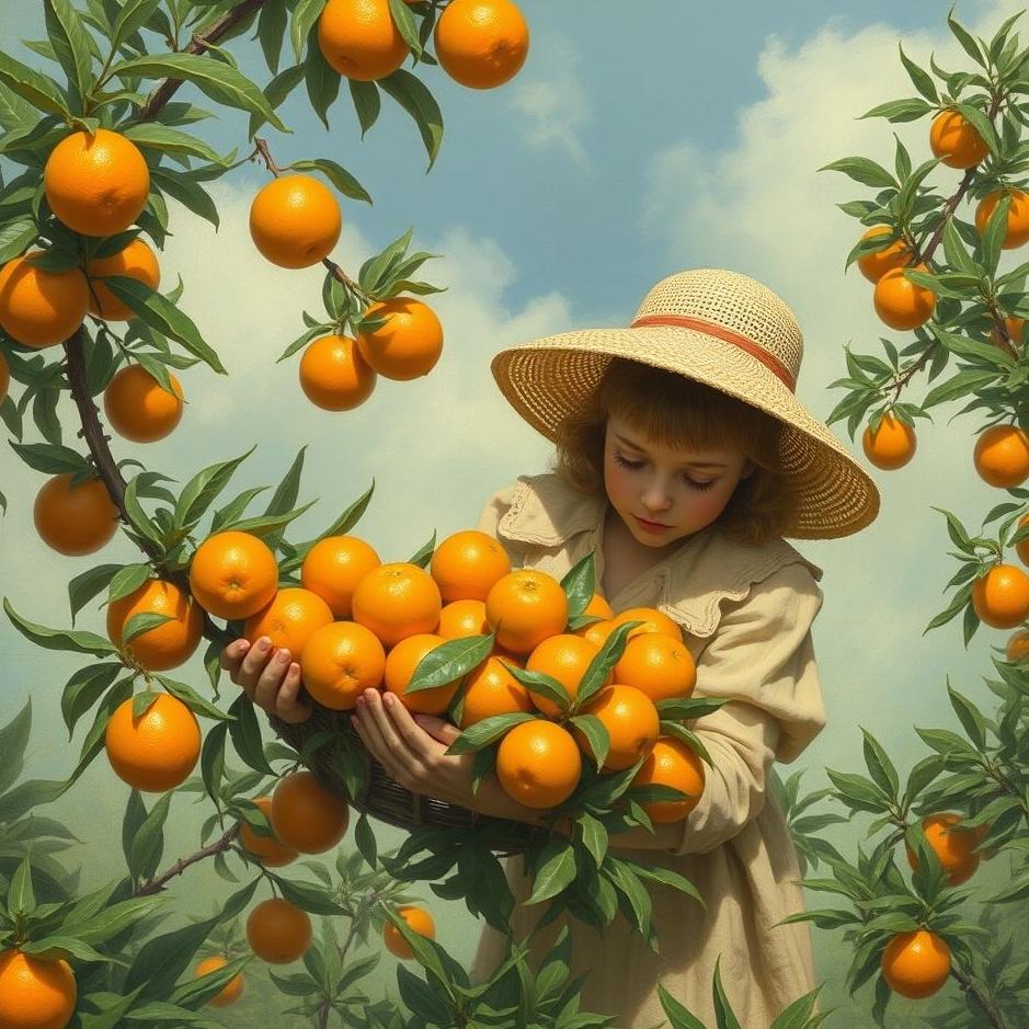 Dream : Collecting tangerines in a dream