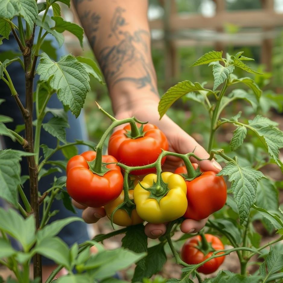 Dream : Collecting tomatoes pepper in the garden in the dream
