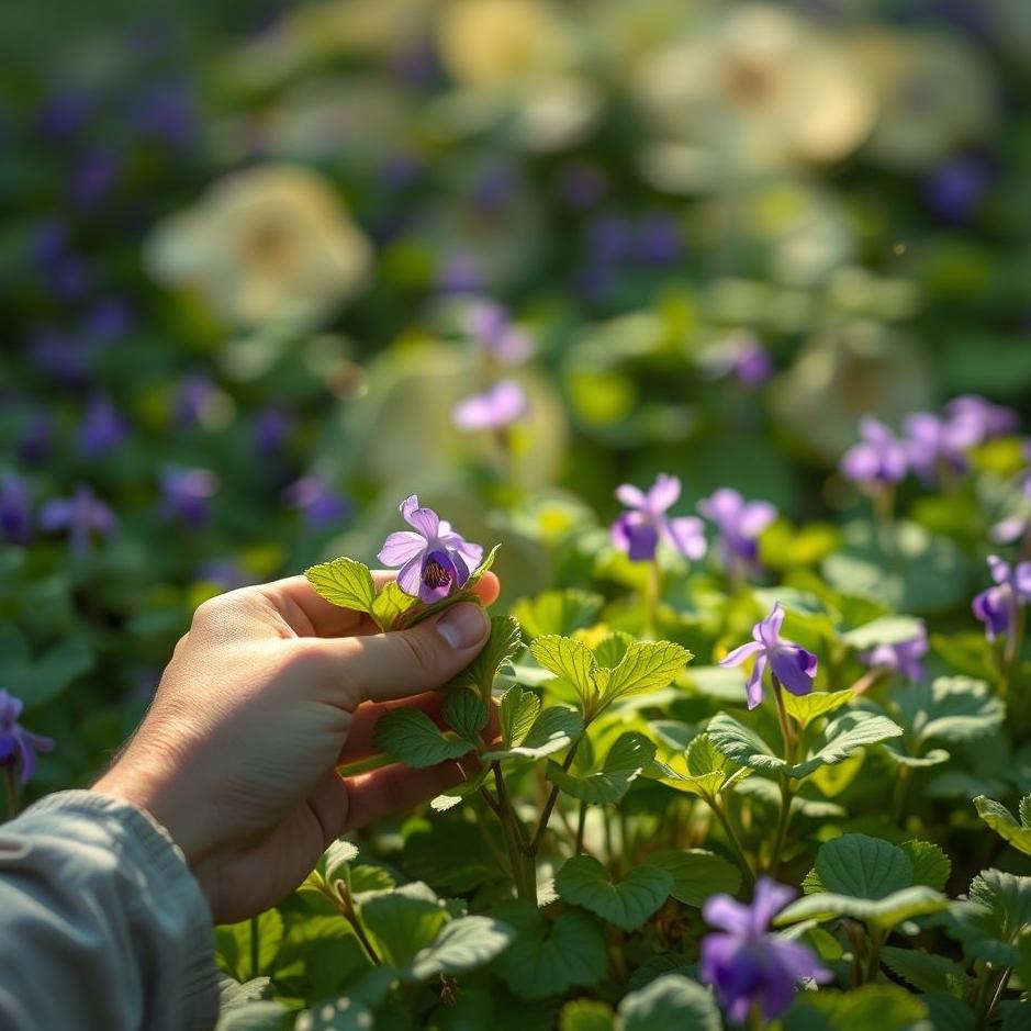 Dream : Collecting violet leaves in a dream
