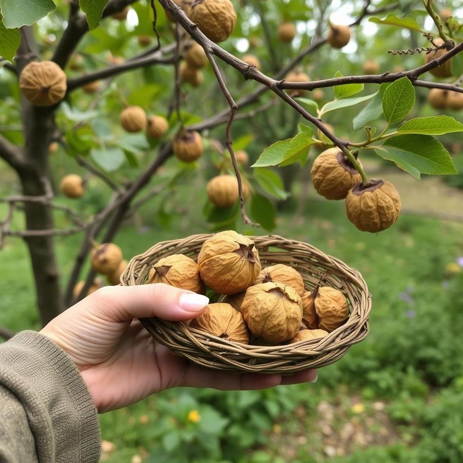 Dream : Collecting walnut from the garden in the dream