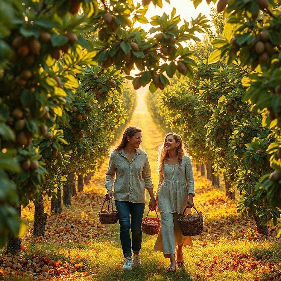 Dream : Collecting walnuts with your spouse in your dream