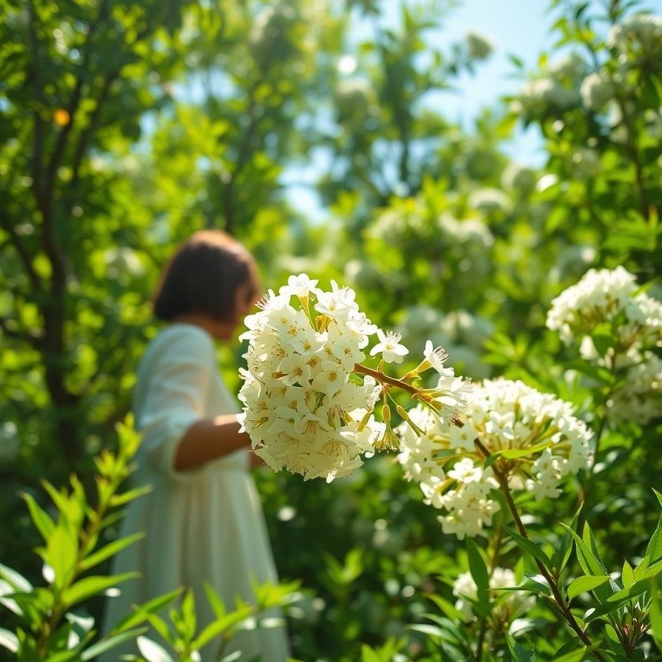 Dream : Collecting white myrtle 