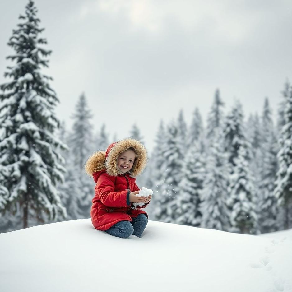 Dream : Collecting white snow 