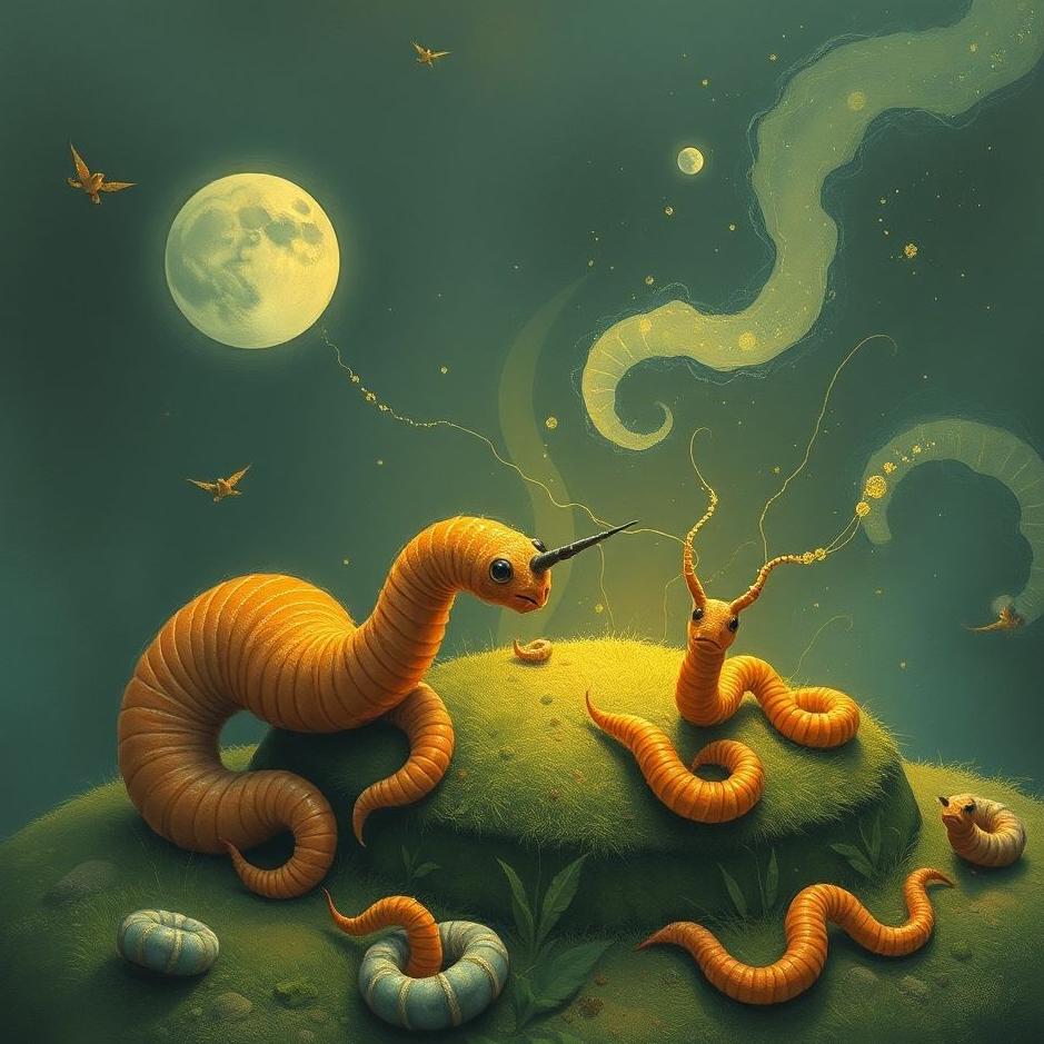 Dream : Collecting worms in a dream