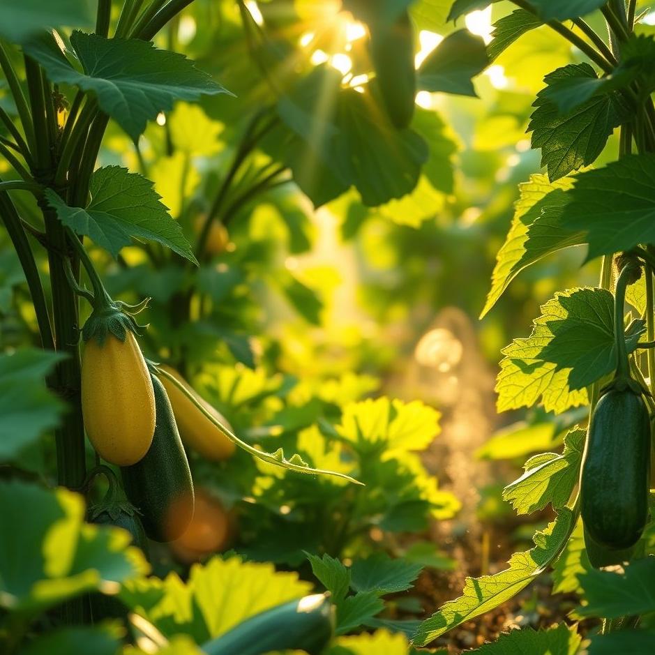 Dream : Collecting zucchini and cucumber in a dream