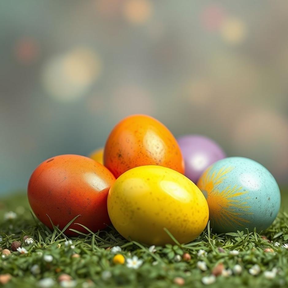 Dream : Colored bird eggs in a dream