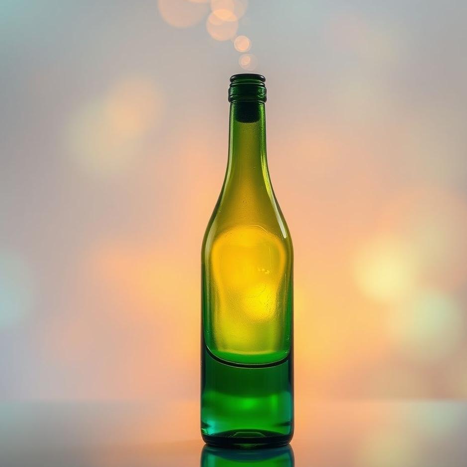 Dream : Colored bottle in a dream
