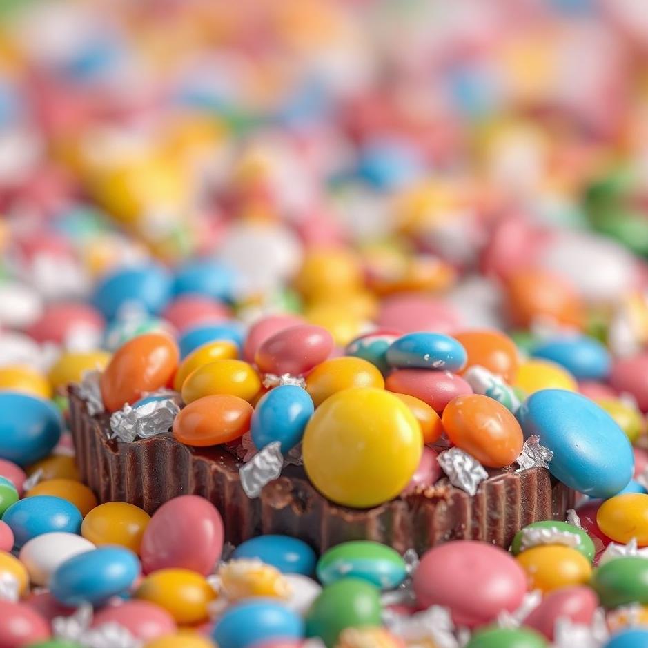 Dream : Colored candy and chocolate in a dream