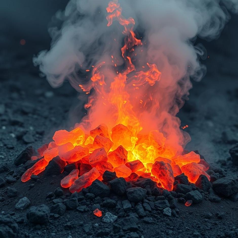 Dream : Colored coal in a dream