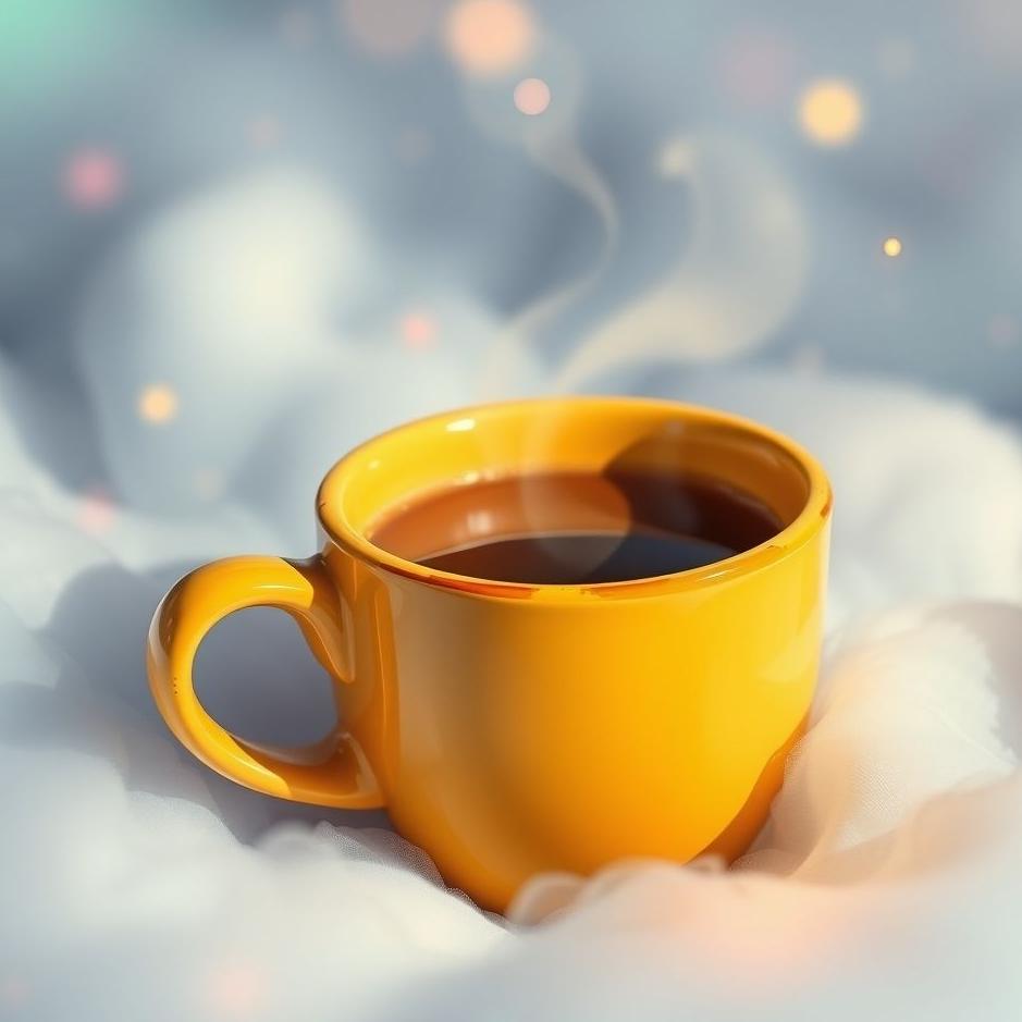 Dream : Colored coffee cup in a dream