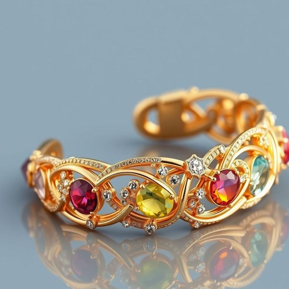 Dream : Colored gold bracelet in a dream