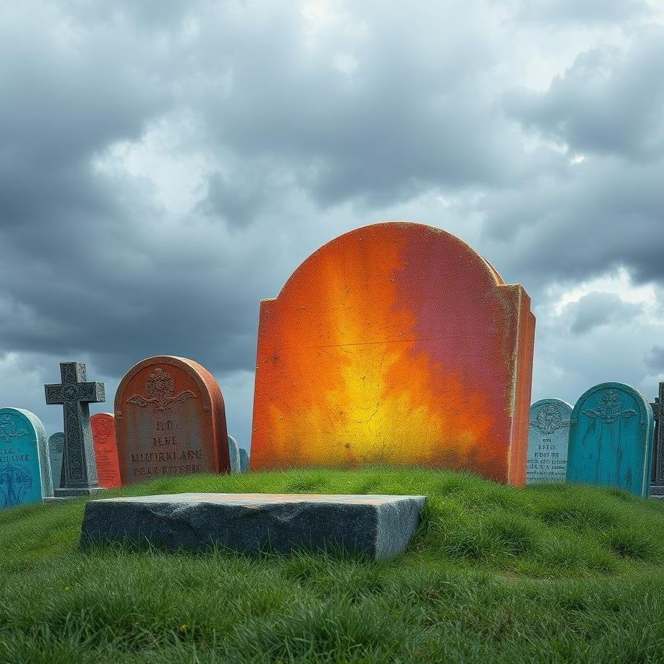 Dream : Colored grave in a dream