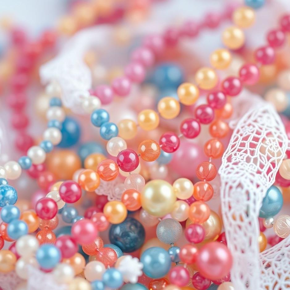 Dream : Colored lace beads in a dream