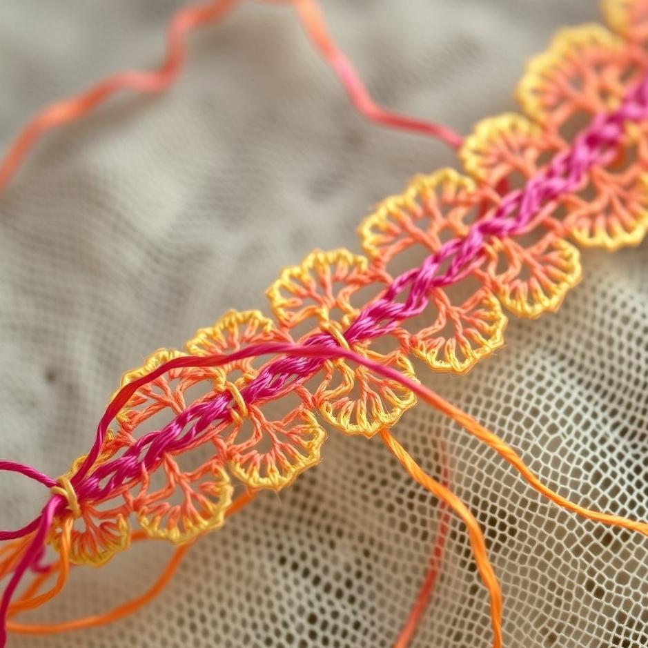 Dream : Colored lace thread in a dream