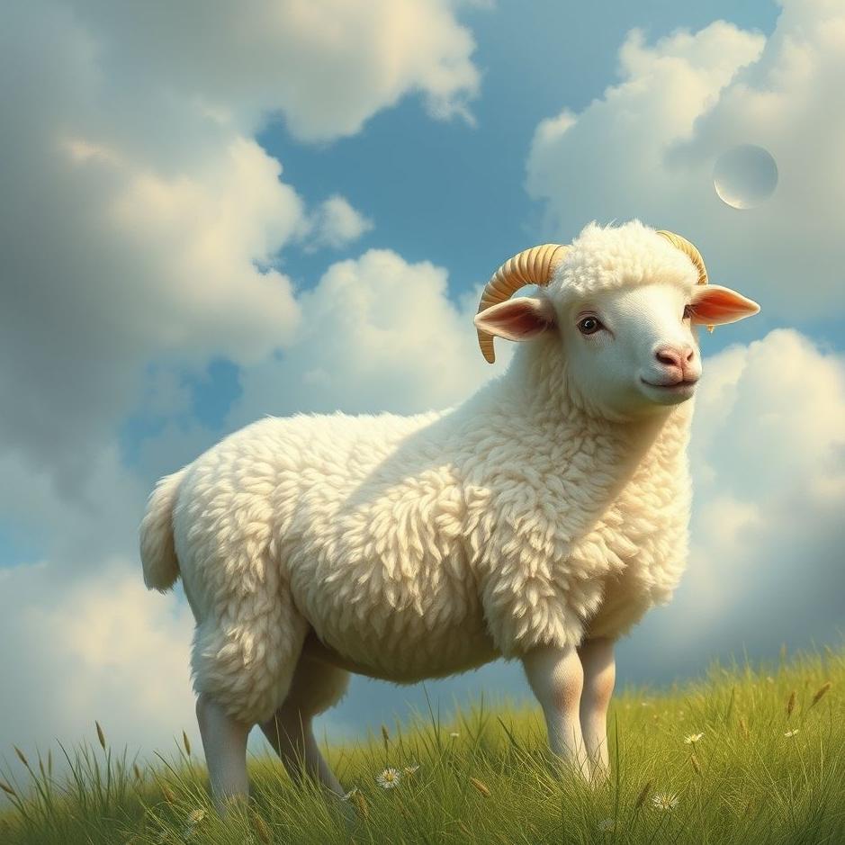 Dream : Colored lamb in a dream