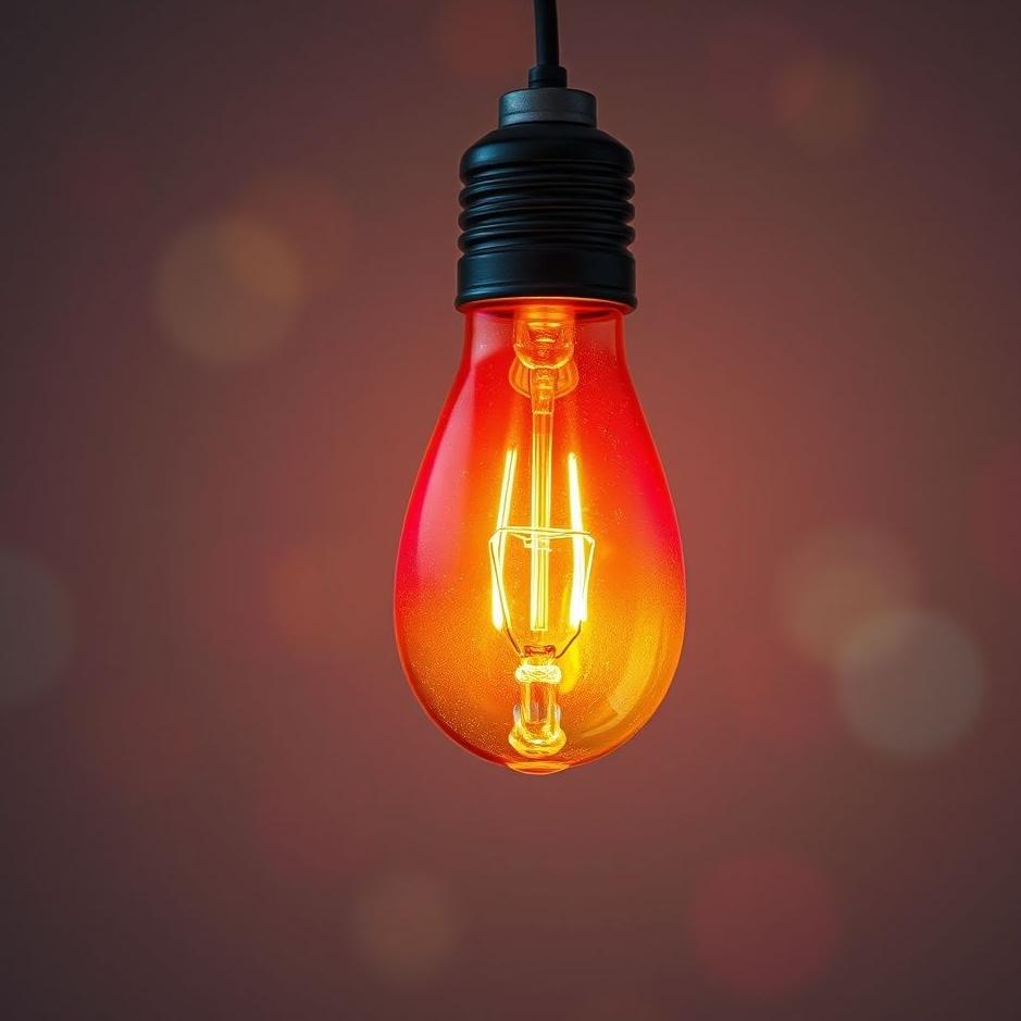 Dream : Colored light bulb in a dream