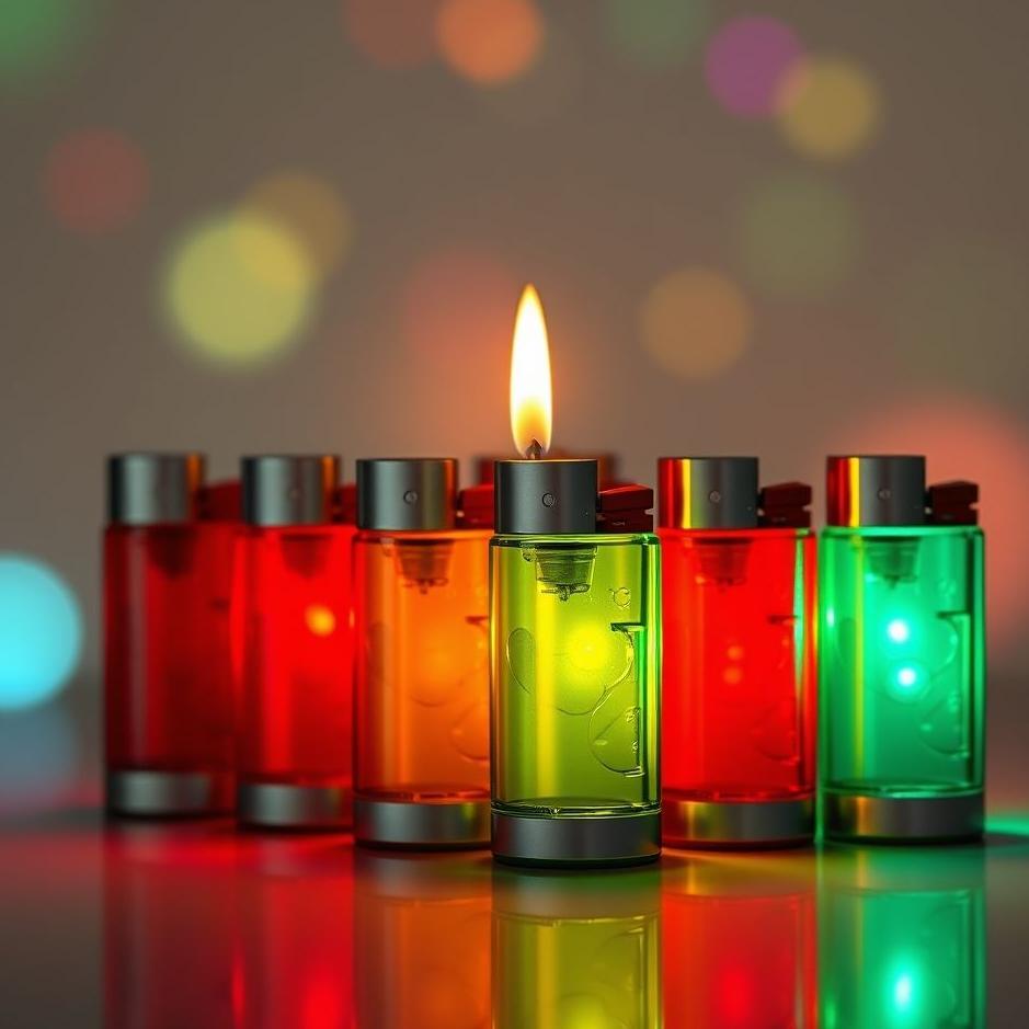 Dream : Colored lighters in a dream
