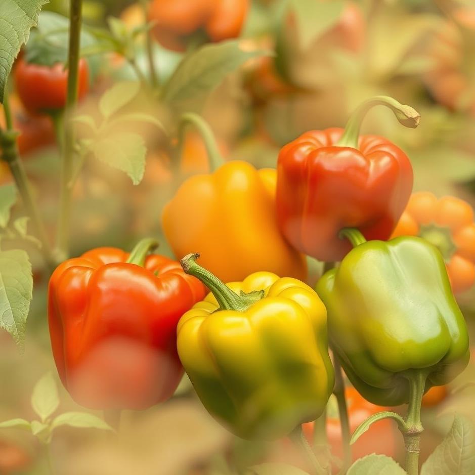 Dream : Colored peppers in a dream