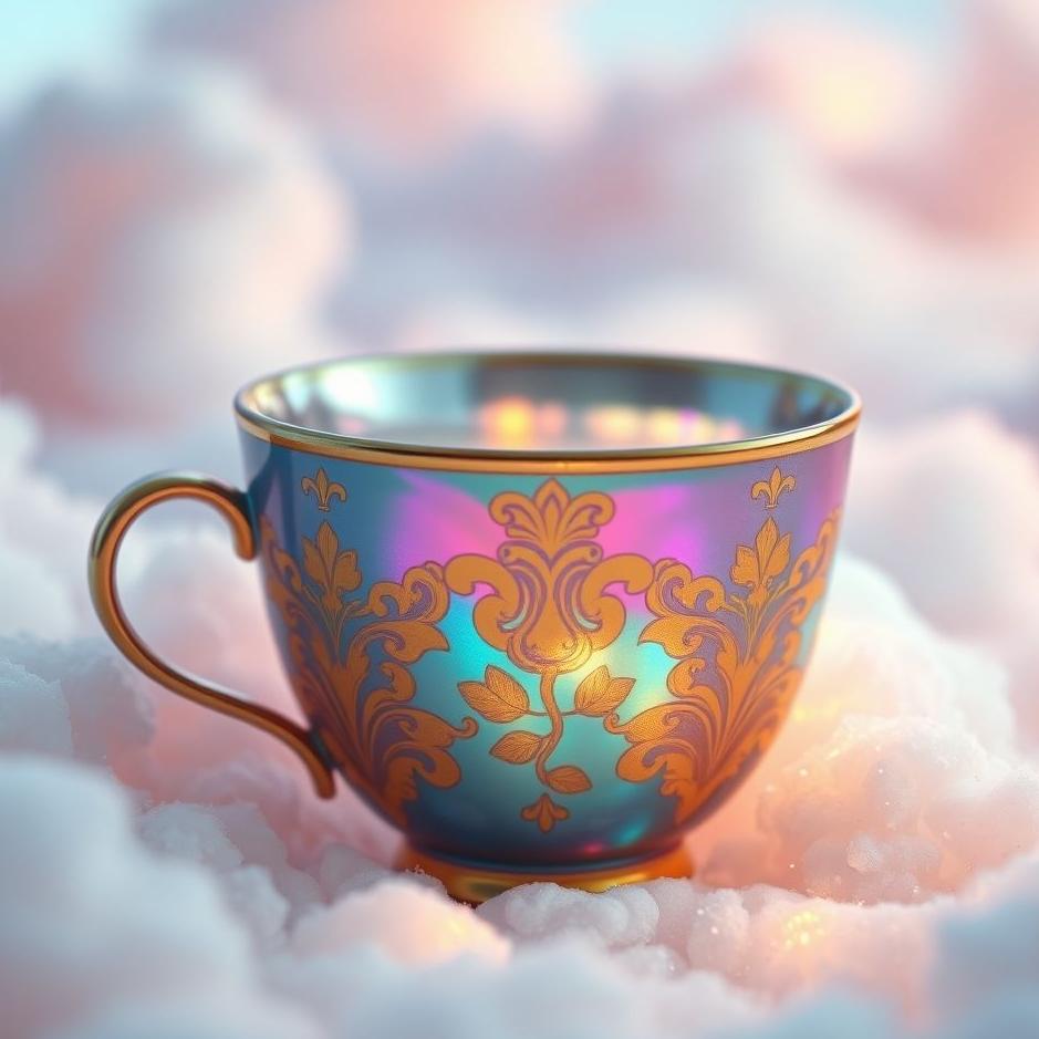 Dream : Colored porcelain cup in a dream