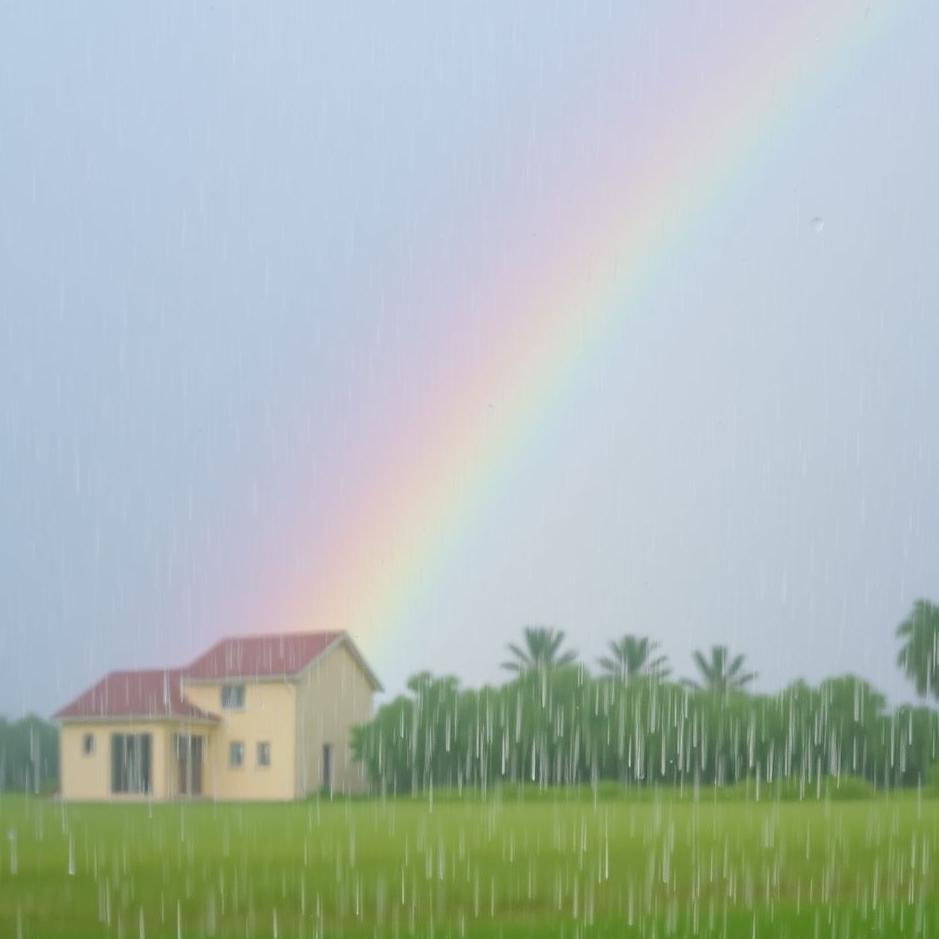 Dream : Colored rain in a dream