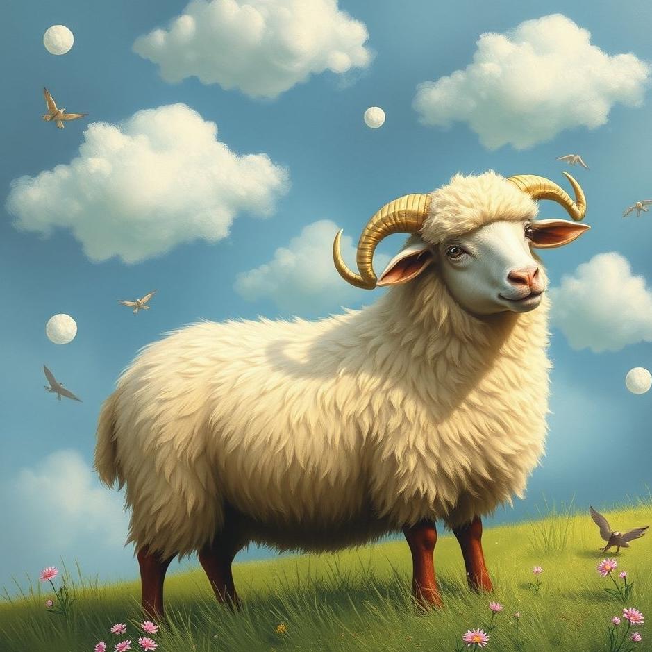 Dream : Colored sheep in a dream