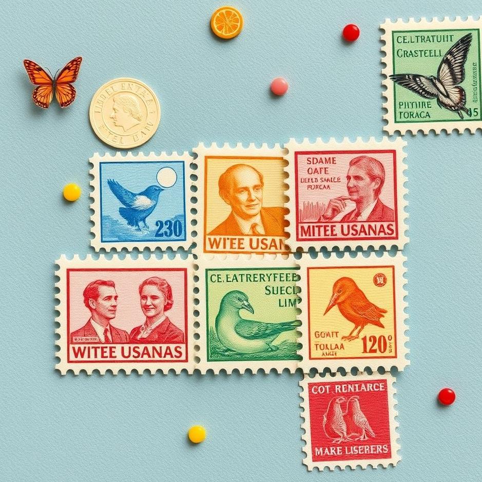 Dream : Colored stamps in a dream