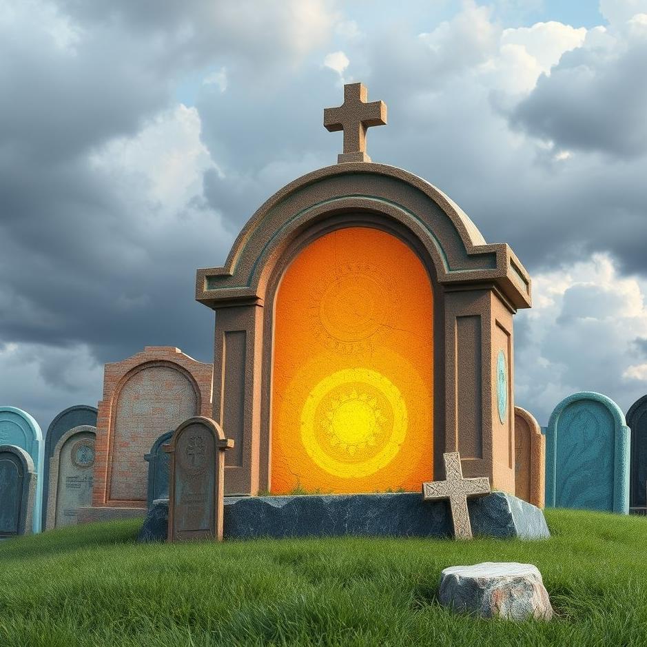 Dream : Colored tombstone in a dream