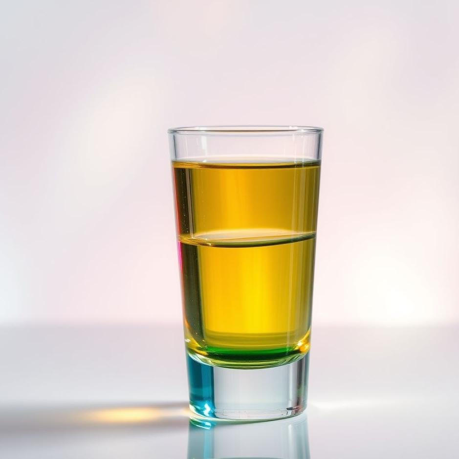 Dream : Colored water glass in a dream