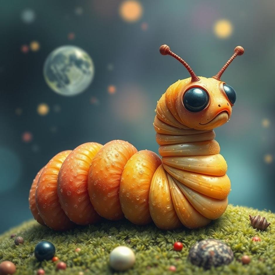 Dream : Colored worm in a dream