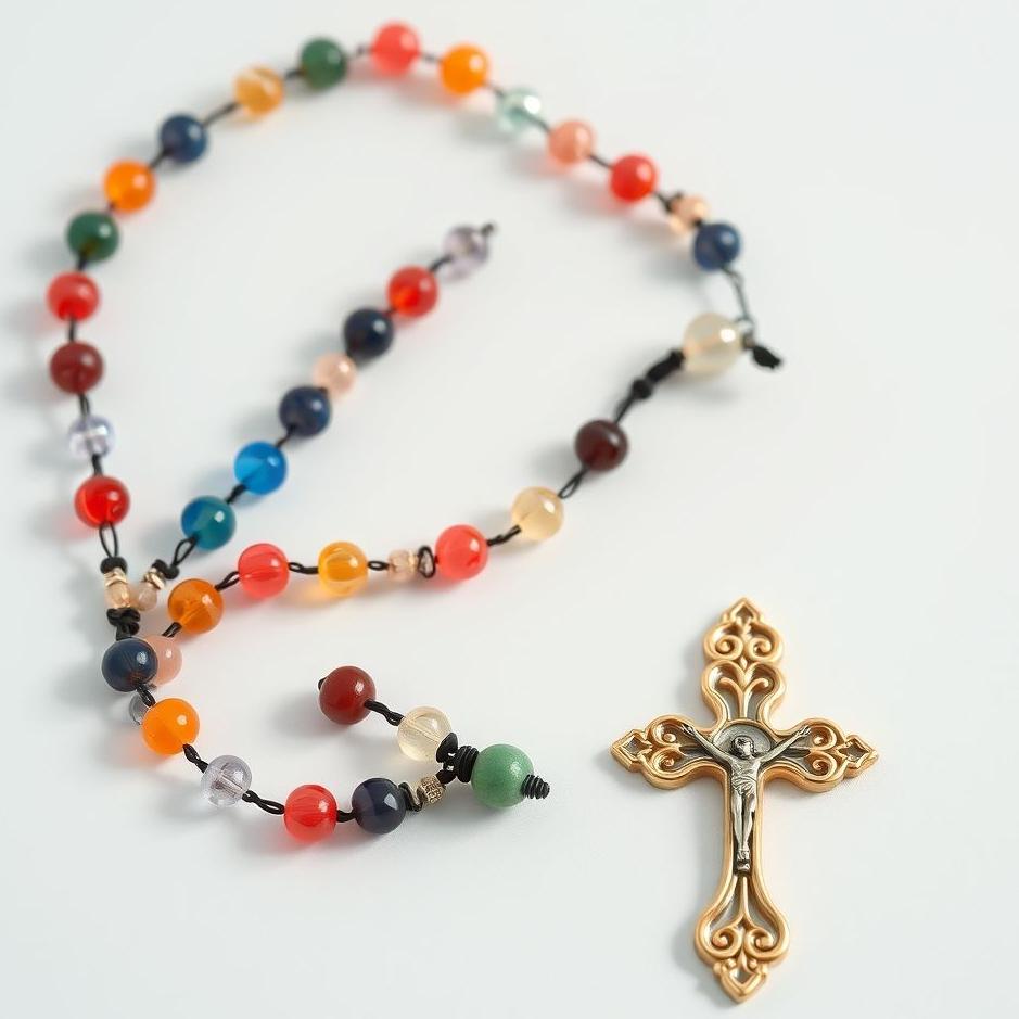 Dream : Colorful beaded rosary in a dream