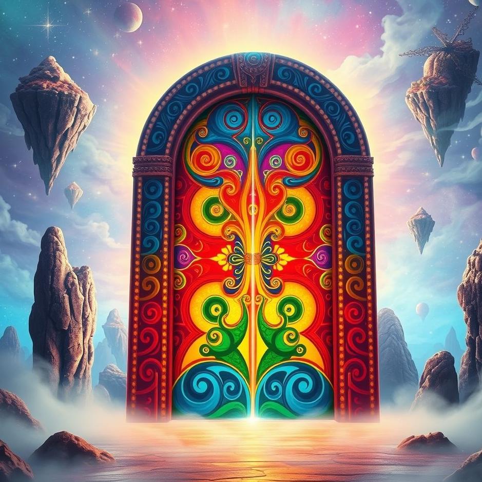 Dream : Colorful big door in a dream