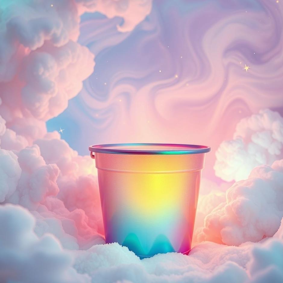 Dream : Colorful bucket in a dream