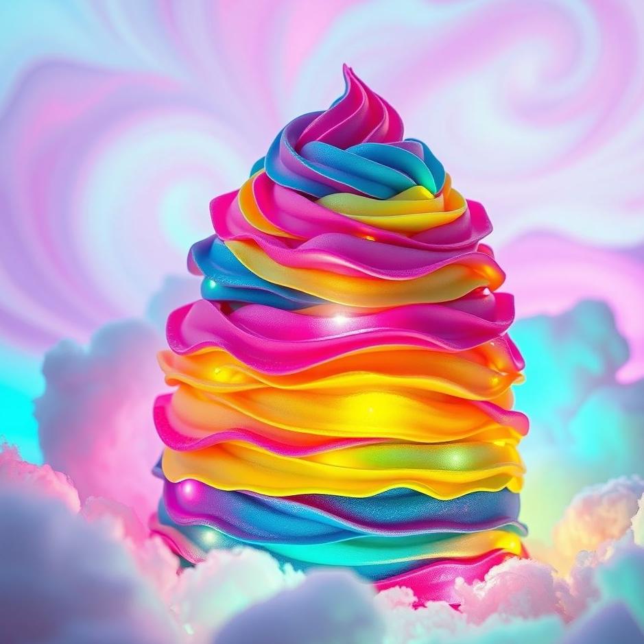 Dream : Colorful cake in a dream