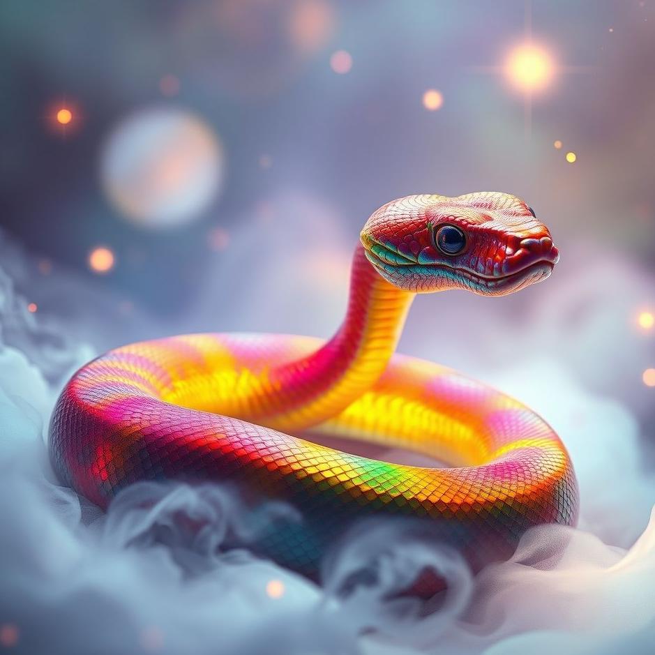 Dream : Colorful cobra snake in a dream