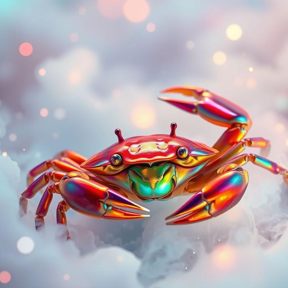 Dream : Colorful crab in a dream