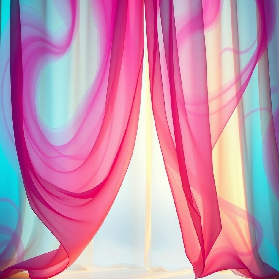 Dream : Colorful curtains in a dream